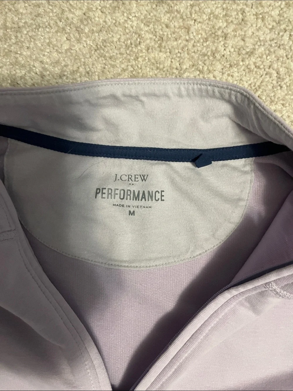 J Crew Men’s Lavender Performance Quarter-Zip Pullover